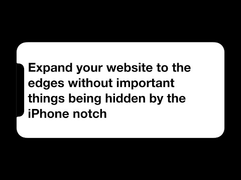How to extend your website past the iPhone notch