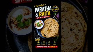 Homestyle Paratha & Raita 😋 Easy Breakfast 🫶#paratha #raita #homemadefood #foodshorts #recipe
