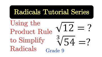 RAD09 Using the Product Rule to Simplify Radicals (Numbers Only)  [with English subtitles]