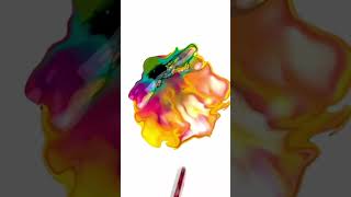 Bright &amp; Colorful Side Bloom in Fluid Art! #fluidartist #bloomtechnique