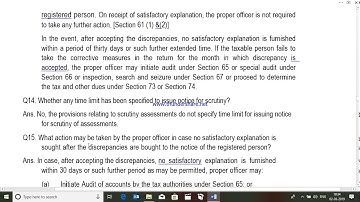 Section 61 of CGST ACT 2017  Scrutiny of Return