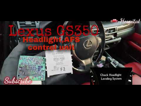 Lexus GS350,Headlight AFS module location. Headlight leveling system faulty