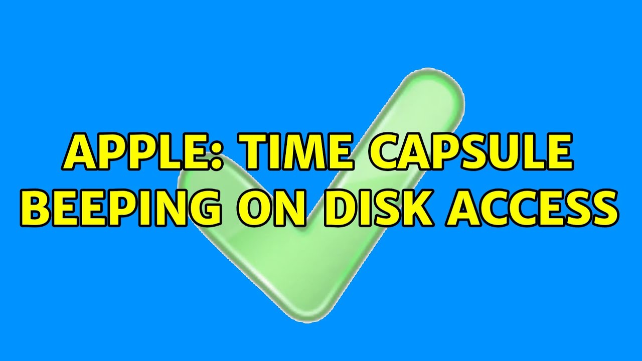 Apple Time Capsule beeping on disk access YouTube