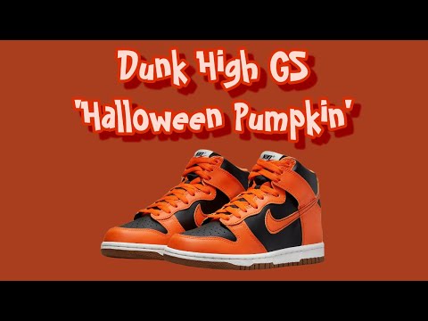 Nike Dunk High GS Halloween Black Orange