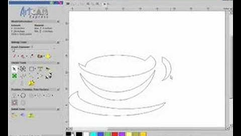 ArtCAM Express 2009 - Vector Drawing V-Bit Coffee Design