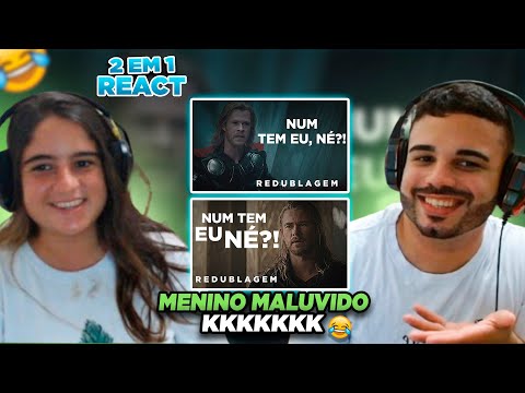REAGINDO A THOR MALUVIDO 1 e 2  (Paródia Redublagem) - Pabollo