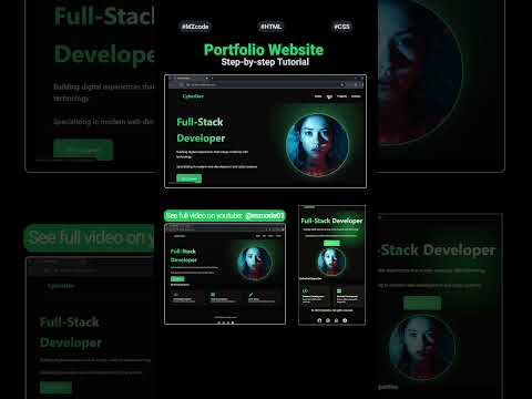 🚀 Portfolio Website | Responsive HTML, CSS & JS | MZCode01 #website #coding #shorts #css #html #js