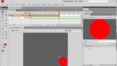 Flash Bouncing Ball, Motion Tween, Part 2