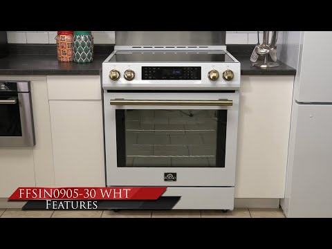 FORNO - 30 Espresso Donatello Induction Electrical Range White (FFSIN0905-30WHT)