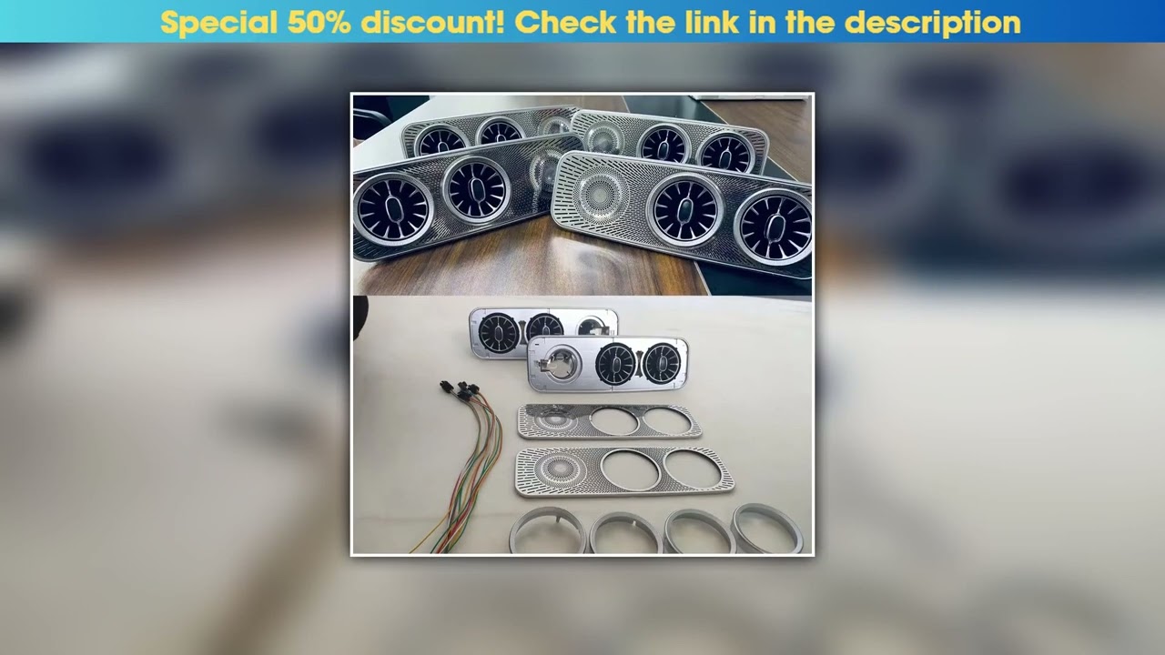 Unboxing Interior Roof LED Air Conditioning Turbo Vent AC Outlet Trim  For Mercedes Benz V Class EQ