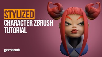Stylized character head sculpting Zbrush