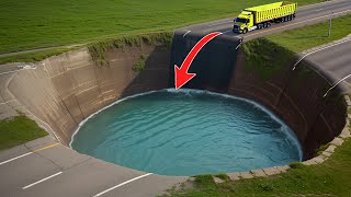 Cars vs Giant Pit, Log Trap, Upside Down Speed Bump and Ditch Trap ▶ BeamNG Drive