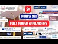 20 FULLY FUNDED SCHOLARSHIPS FOR INTERNATIONAL STUDENTS (CURRENTLY OPEN SCHOLARSHIPS)