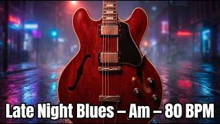 Late Night Blues in Am | Guitar Backing Track For Practice