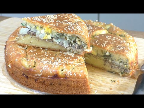 Быстрое Тесто для Заливных пирогов - всегда выручает! Готовлю с рыбой. Просто и Вкусно!