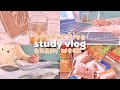 productive exam week pt 2 💻 all I do is study, eat, &amp; sleep (aesthetic study vlog)🍑