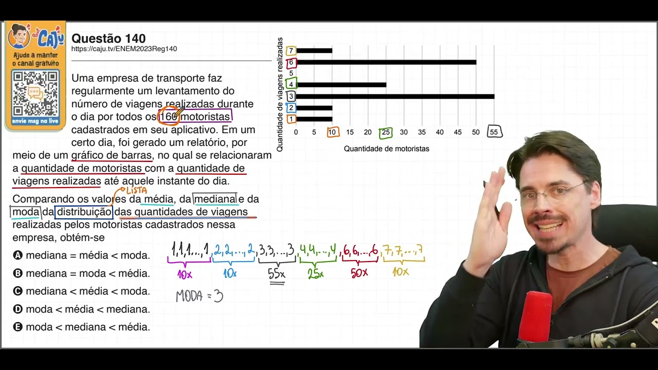 [ENEM 2023] 140 📘 MÉDIA ARITMÉTICA Uma empresa de transporte faz regularmente um levantamento do