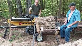 my uncle's log splitter  with the  homemade lift attachment