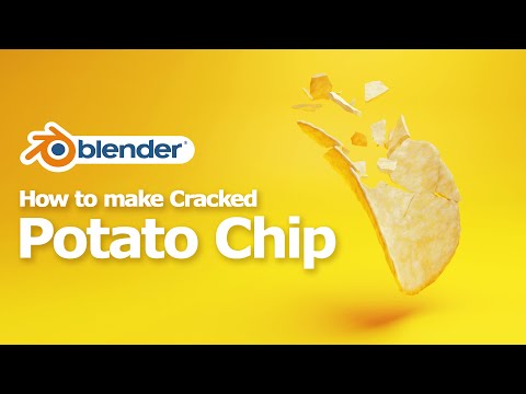 Blender Addon Cell Fracture with Annotation Pencil - Potato Chips Crumble