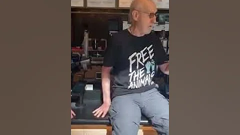 Actor James Cromwell superglued his hand to a Starbucks counter in protest of an upcharge for vegan