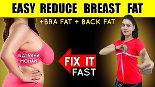 Easiest 1 Min Exercises To Get Rid of Breast fat + Bra Bulge ! Easy Lose Breast Fat Home Workout