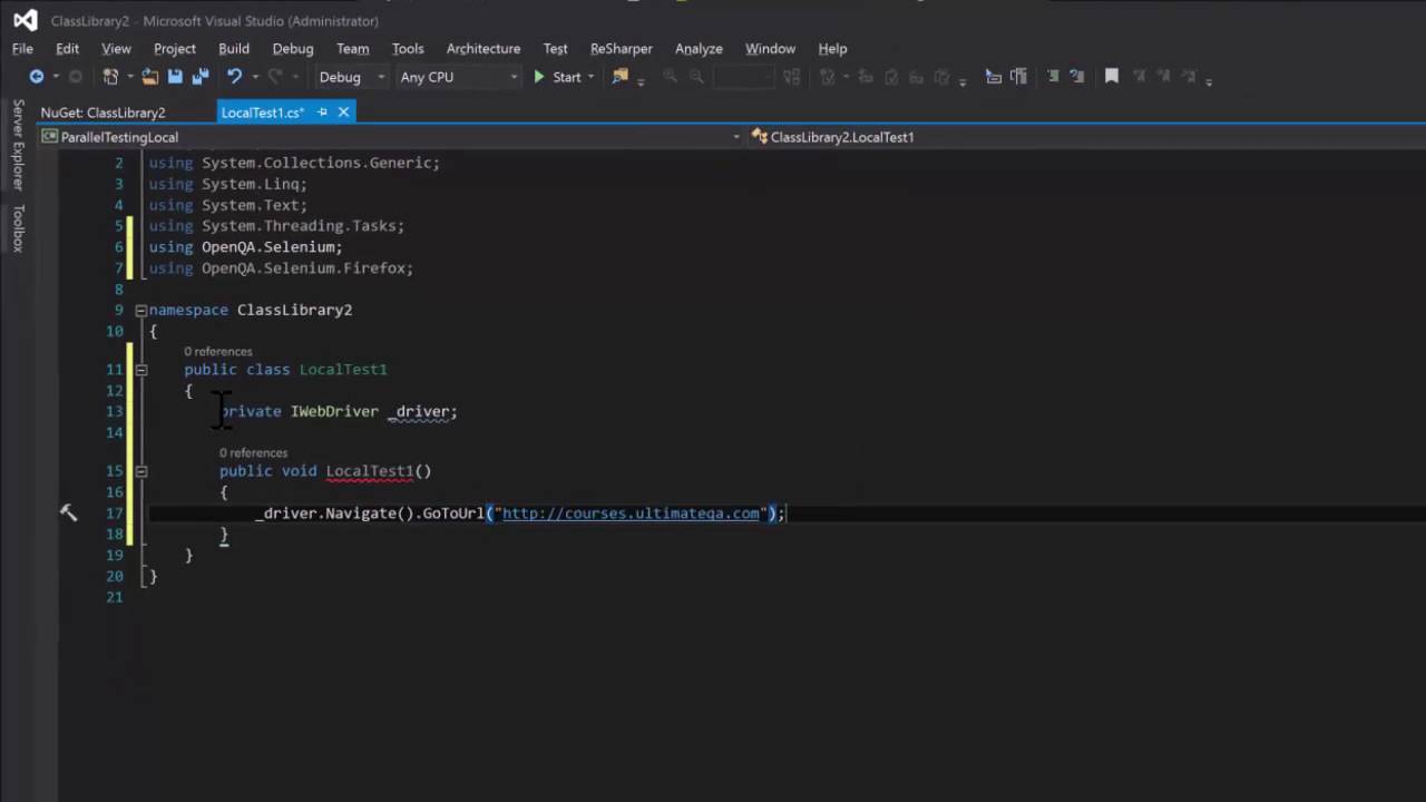 5 setting up our selenium tests - YouTube