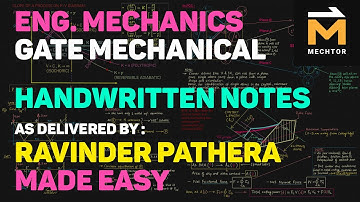 LECTURE - 8 | FRICTION & CIRCULAR MOTION | MECHANICS | MADE EASY 2025 NOTES #gatemechanical