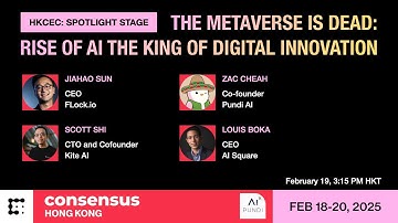 The Metaverse is Dead: The Rise of AI panel featuring Kite AI, FLock.io, and Pundi AI