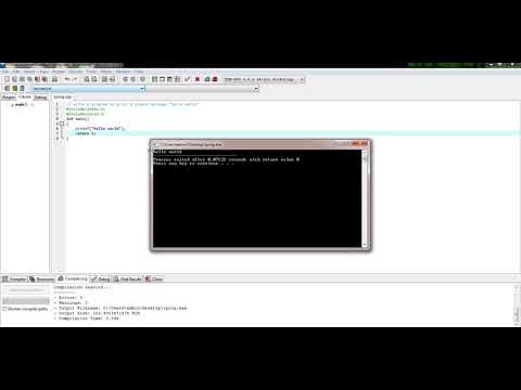 C program to print a simple message "Hello World".
