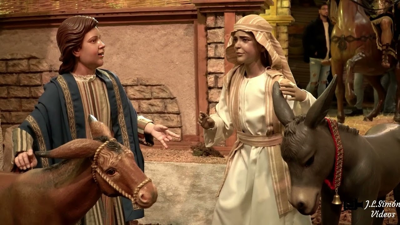 (4K) ESPECTACULAR BELÉN CON FIGURAS A TAMAÑO REAL DE LA FUNDACIÓN CAJASOL 2023  |