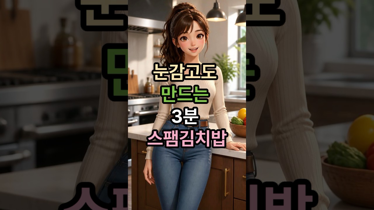 눈감고도 만드는 3분 스팸김치밥 레시피 숏폼 썸네일