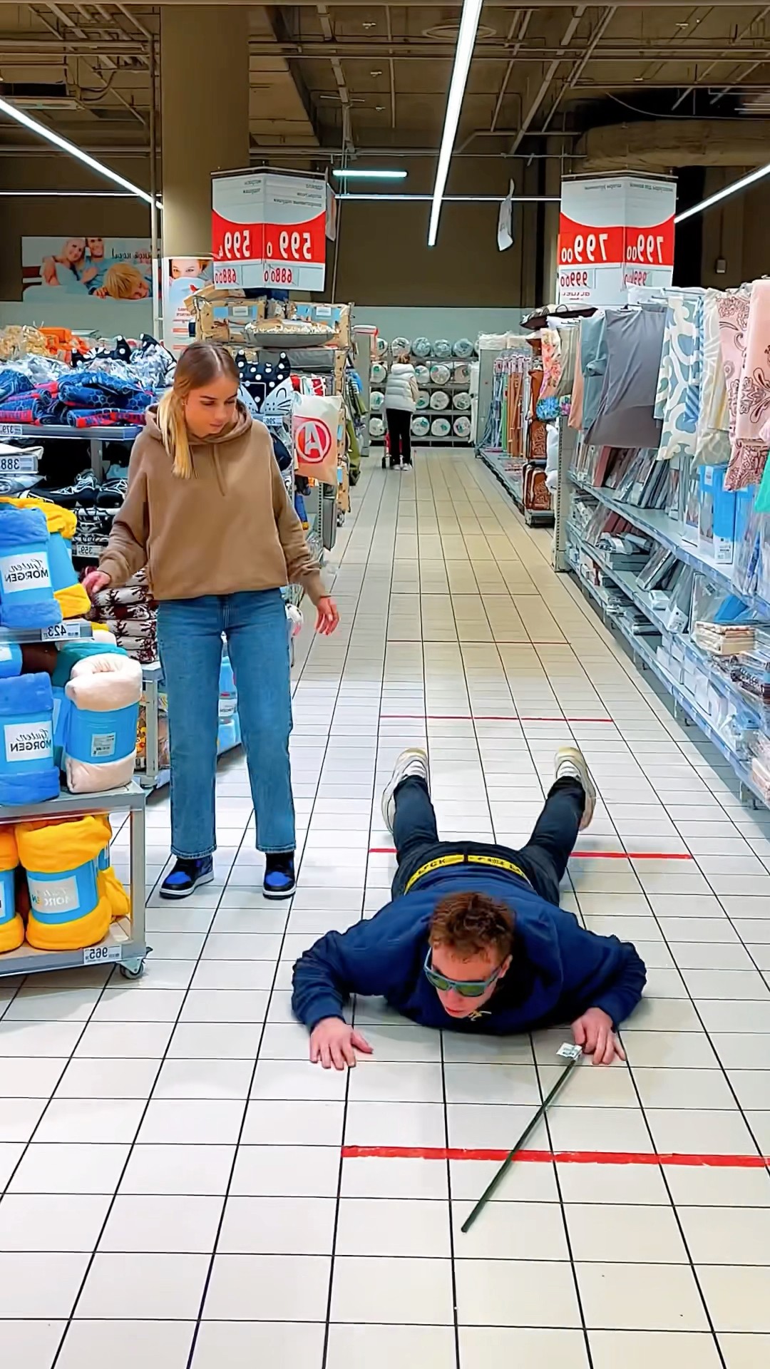 Gymnast Pretended to Be a Blind Man Prank?? #kiryakolesnikov #funny #comedy #prank #reaction
