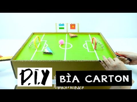 Video DIY Ngầu - Sân bóng mini từ bìa carton | Handi Work - youtube