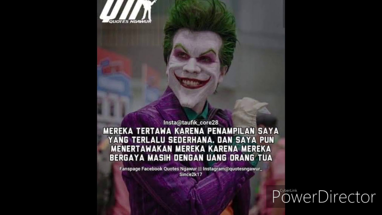 Video kata  kata  Joker  keren  cocok untuk membuat story 