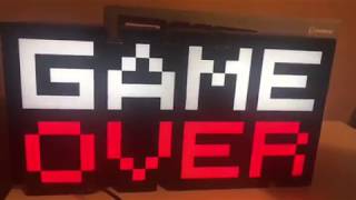 Paladone 8-Bit Color Changing Game Over Light