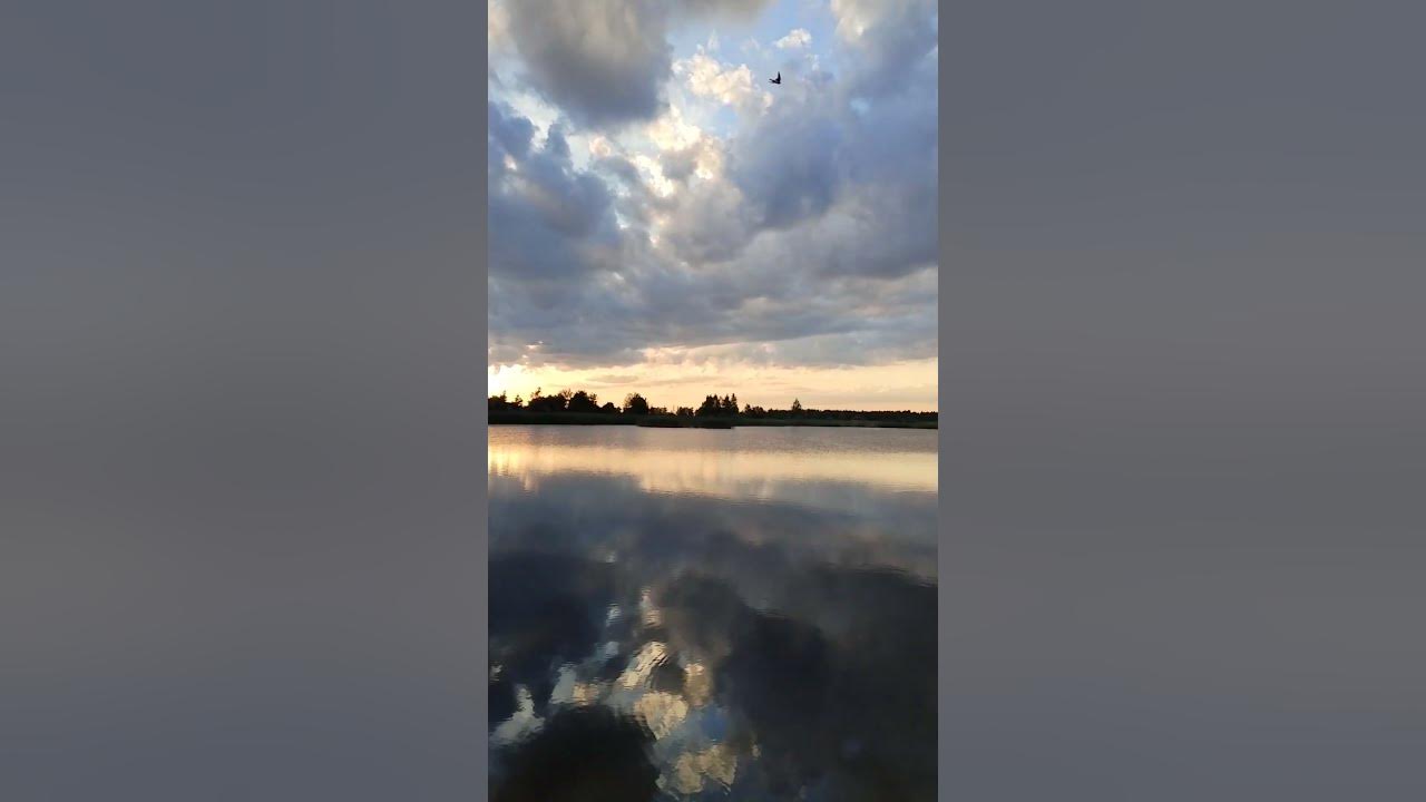 Штиль... ветер молчит...Закат над озером #отдых - YouTube