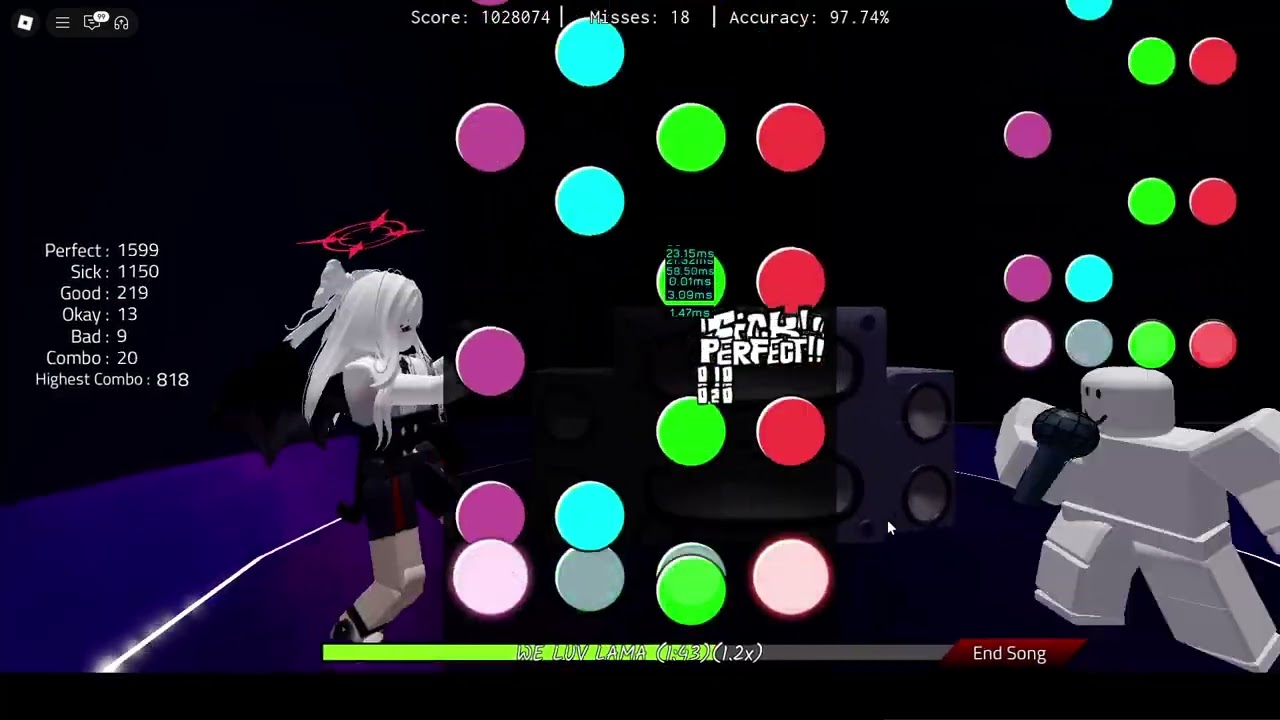 09.27 Basically FNF Remix - We Luv Lama 1.2x 73 Miss 96.37% Clear