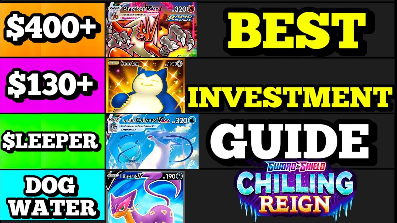 What Are The BEST Sword and Shield Chilling Reign Cards To Invest In 2024? (Price Guide Tier List) What Are The BEST Sword and Shield Chilling Reign Cards To Invest In 2024? (Price Guide Tier List)