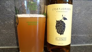Lysefjorden Blonde Ale By Lysefjorden Mikrobryggeri Norwegian Craft Beer Review