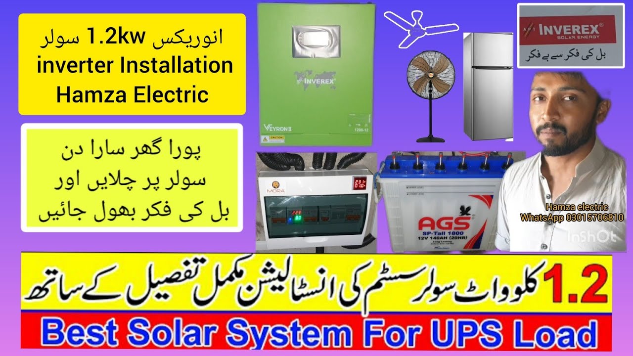 inverex Veyron 1.2kw solar inverter Installation with Longi Solar panel ...