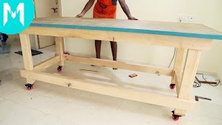 7x3 feet work table using Mortise and Tenon joint I am building a new maker space and before building anything I wanted to build a Work Table. So in this video I am building one.