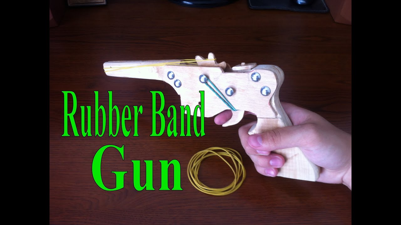 Rubber Band Gun with wood, Full or Semi auto (Homemade, Tutorial) YouTube