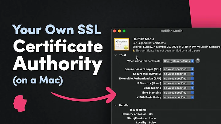 Create Your Own SSL Certificate Authority for Local HTTPS Development on a Mac