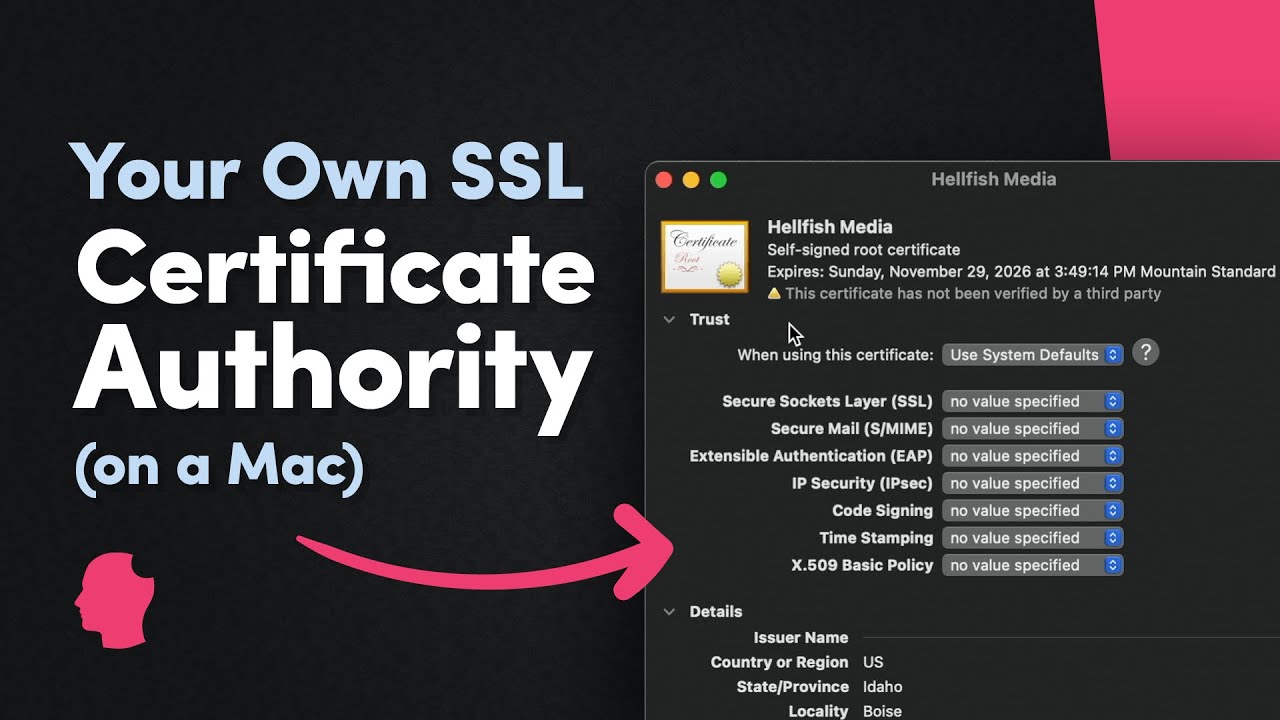 Create Your Own SSL Certificate Authority for Local HTTPS Development on a  Mac