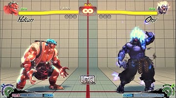 HAKAN VS ONI | CPU VS CPU Ultra Street Fighter IV  (Hardest AI)