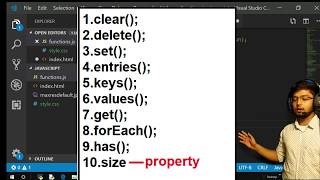 16.Map Methods-Deleting a Value delete()-Clearing a Map clear()-has()-Entries()- size property