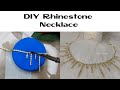 DIY Rhinestone Necklace at home 😍 #creativezainaz #diycrafts #jewelrymaking #necklace