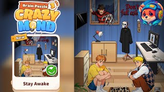 Brain Puzzle 3: Crazy Mind | stay awake keep the two people awake Walkthrough Solution 