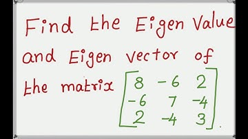 Find the Eigen values and Eigen Vectors of the given matrix //Unit-Matrices//Engineering Mathematics