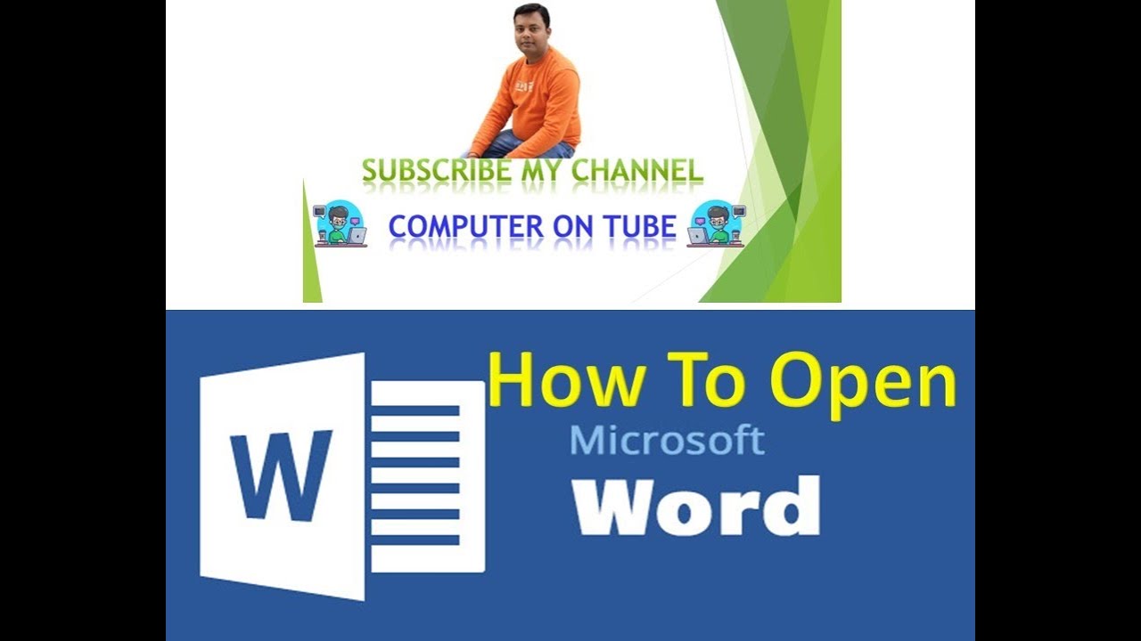 How to open ms word/ ms word ko open kaise kare/ Window7/10 me word ...